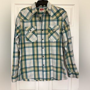 Wrangle plaid button down shirt